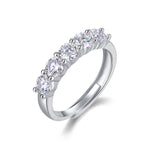 S925 Silver Stackable Moissanite Ring
