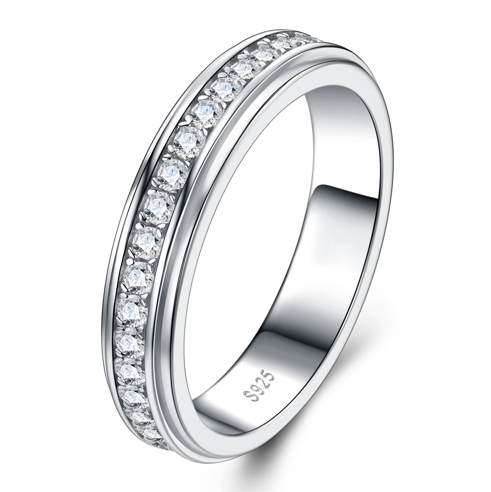 S925 Silver Moissanite Full-Eternity Ring