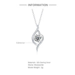 S925 Sterling Silver Necklace with Ultra-Sparkling Moissanite