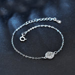 925 Sterling Silver Moissanite Round Bracelet