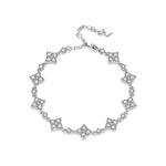 S925 Sterling Silver Moissanite Four-Leaf Clover Bracelet