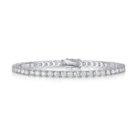 925 Sterling Silver Moissanite 2mm Full Set Tennis Bracelet