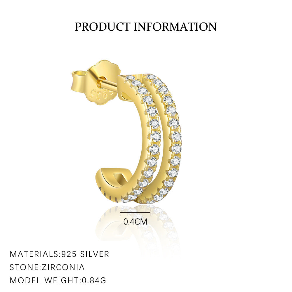 S925 Sterling Silver Ear Stud and Earring Set(Single unit)