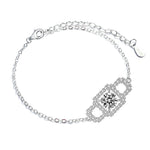 S925 Sterling Silver Square Moissanite Bracelet
