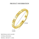 S925 Sterling Silver Ring Set with Zirconia