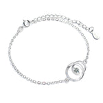 925 Sterling Silver Moissanite Interlocking Bracelet