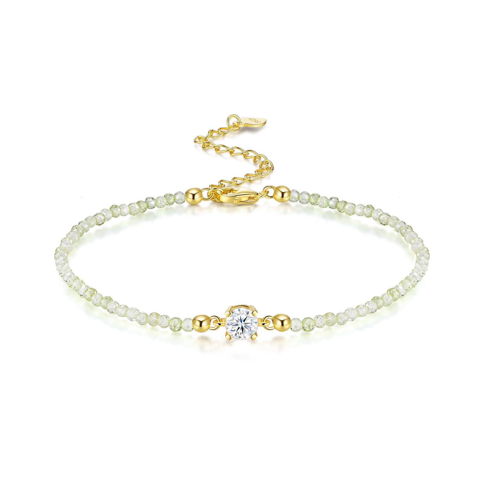S925 Silver Gold-Plated Moissanite Bracelet