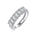 S925 Silver Stackable Moissanite Ring