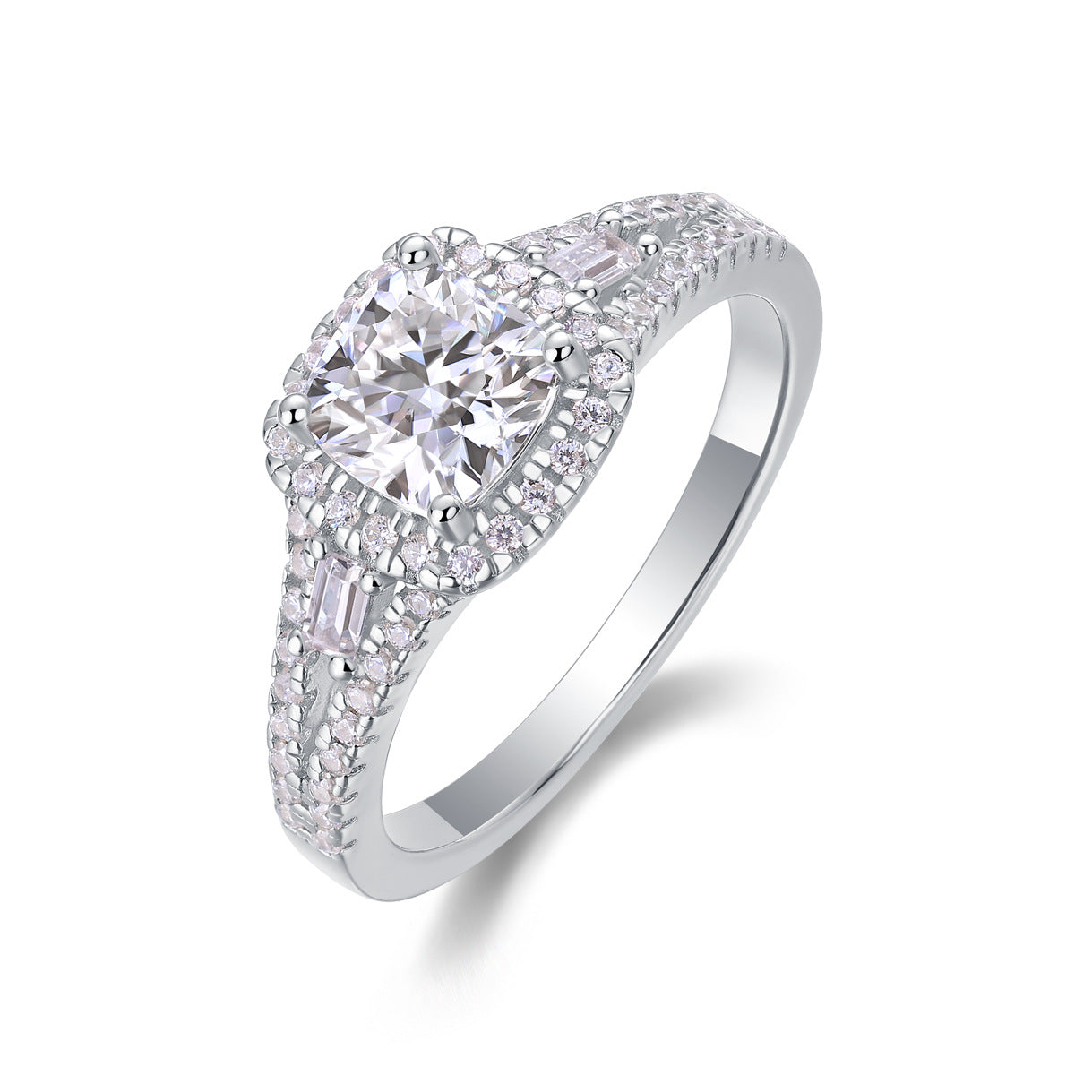 S925 Silver Moissanite Ring