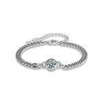 S925 Sterling Silver Moissanite Bubble Bracelet