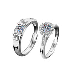 S925 Sterling Silver Moissanite A Lifetime of Love Couple Rings