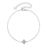 S925 Sterling Silver Four-Leaf Clover Moissanite Bracelet