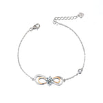 925 Sterling Silver Moissanite Figure 8 Bracelet