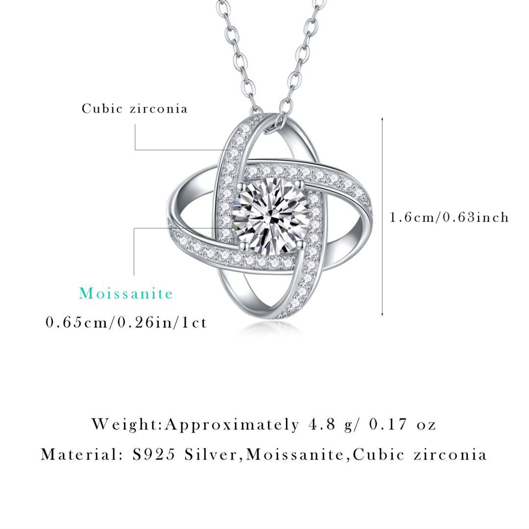 S925 Silver Moissanite Pendant Necklace