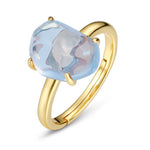S925 Sterling Silver Gold-Plated Irregular Ring