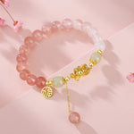 S925 Silver Gradient Agate Lotus Design Bracelet for Women