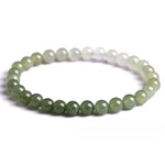 S925 Sterling Silver Natural Hetian Jade Icy Clear Water Beaded Bracelet