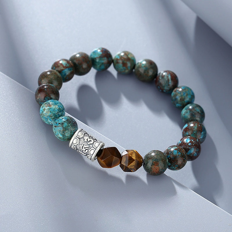 999 Fine Silver Six‑Syllable Mantra Trendy Premium Tibetan Script Bracelet for Men