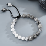 999 Pure Silver Mantra Beads Bracelet, Premium Stylish Men’s Wristband
