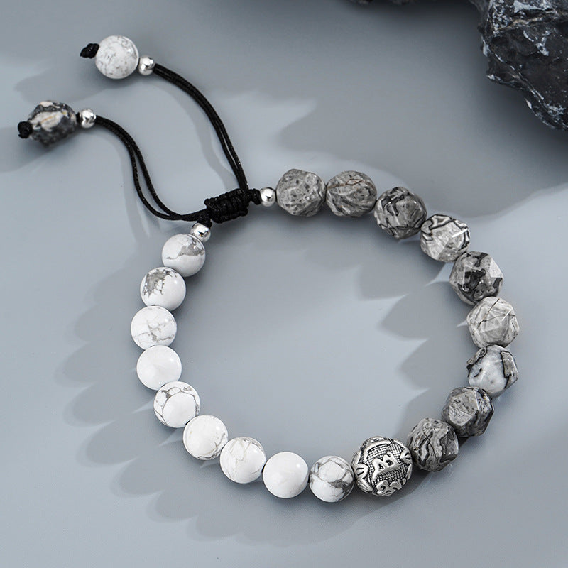 999 Pure Silver Mantra Beads Bracelet, Premium Stylish Men’s Wristband