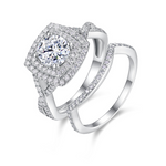 S925 Silver Stackable Moissanite Ring
