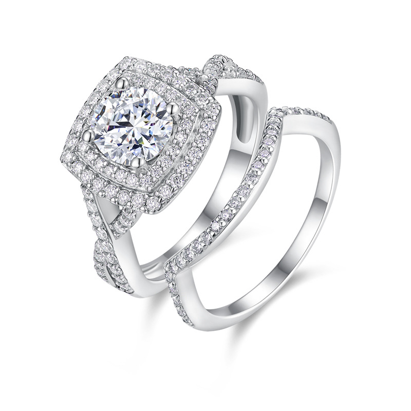 S925 Silver Stackable Moissanite Ring