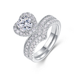 S925 Silver Sweet-Style Moissanite Ring