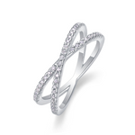 S925 Silver Intertwined Love Moissanite Ring