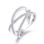 S925 Silver Intertwined Love Moissanite Ring