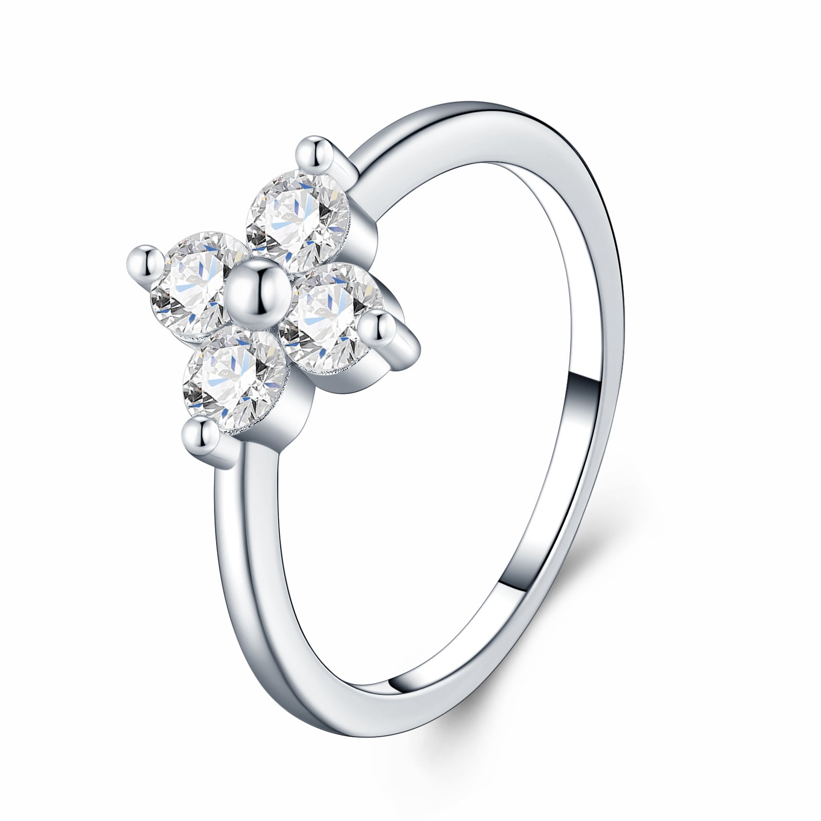 S925 Silver Moissanite Ring