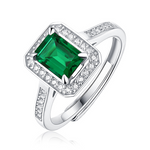 S925 Sterling Silver Adjustable Moissanite Ring