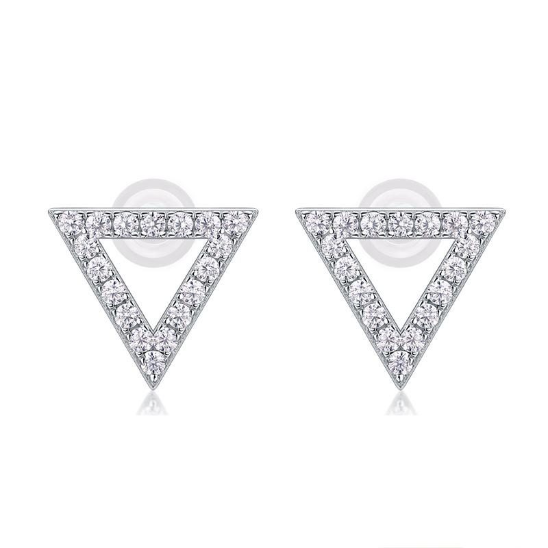 S925 Silver "Happiness" Moissanite Stud Earrings
