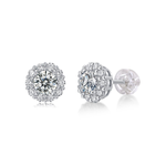 S925 Silver Moissanite Stud Earrings
