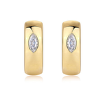 S925 Silver Gold-Tone Moissanite Earrings