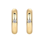 S925 Silver Gold-Tone Moissanite Earrings