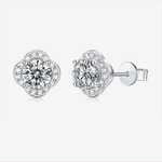 S925 Silver Six-Prong Moissanite Stud Earrings