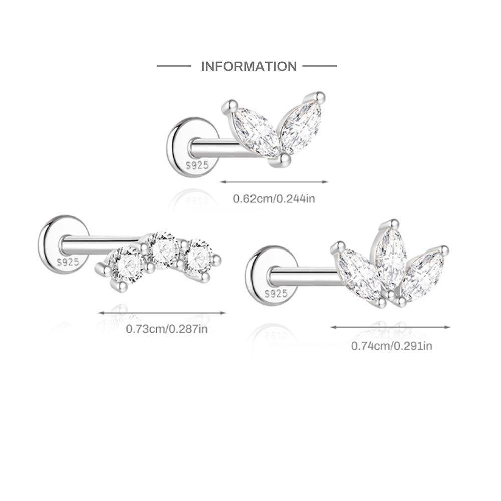 S925 Sterling Silver Moissanite Classic Bezel-Set Round Screw-Back Earrings(Single unit)