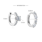 S925 Sterling Silver Moissanite Smooth-Finish Earrings(Single unit)