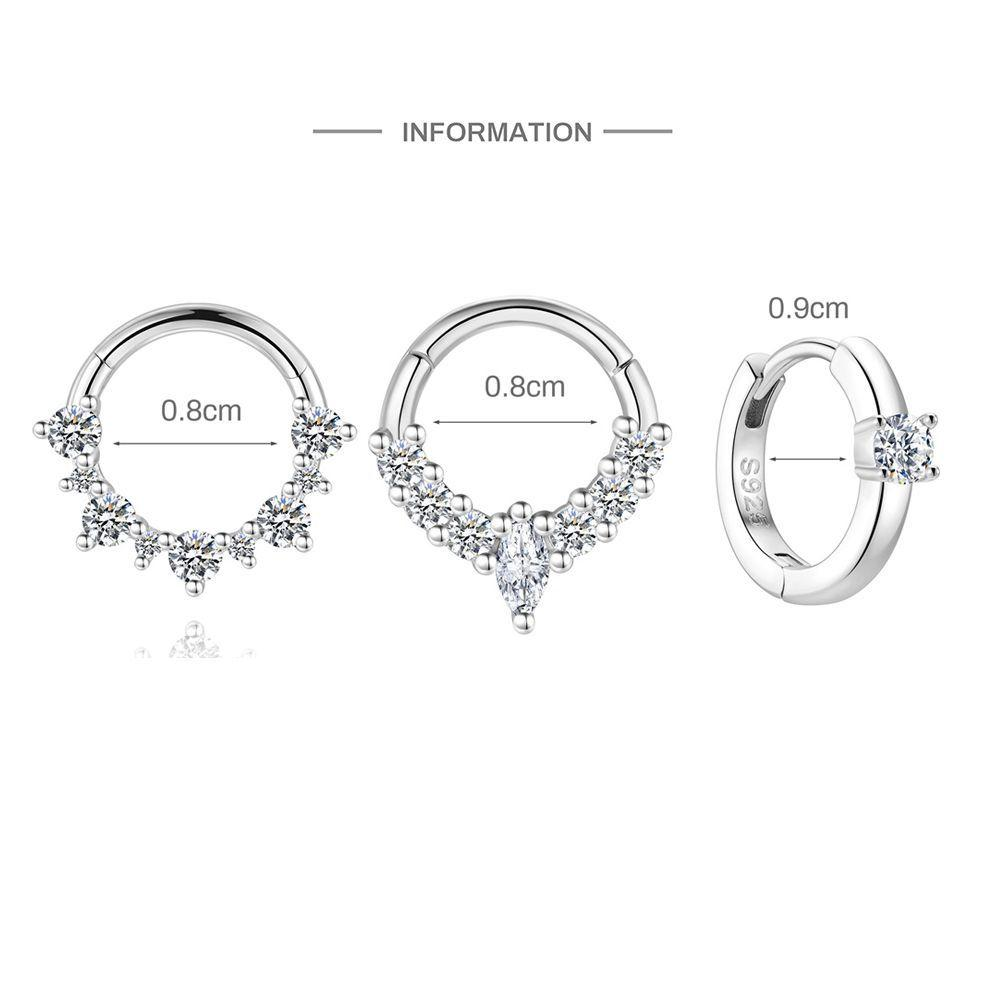 S925 Sterling Silver Moissanite Smooth-Finish Earrings(Single unit)