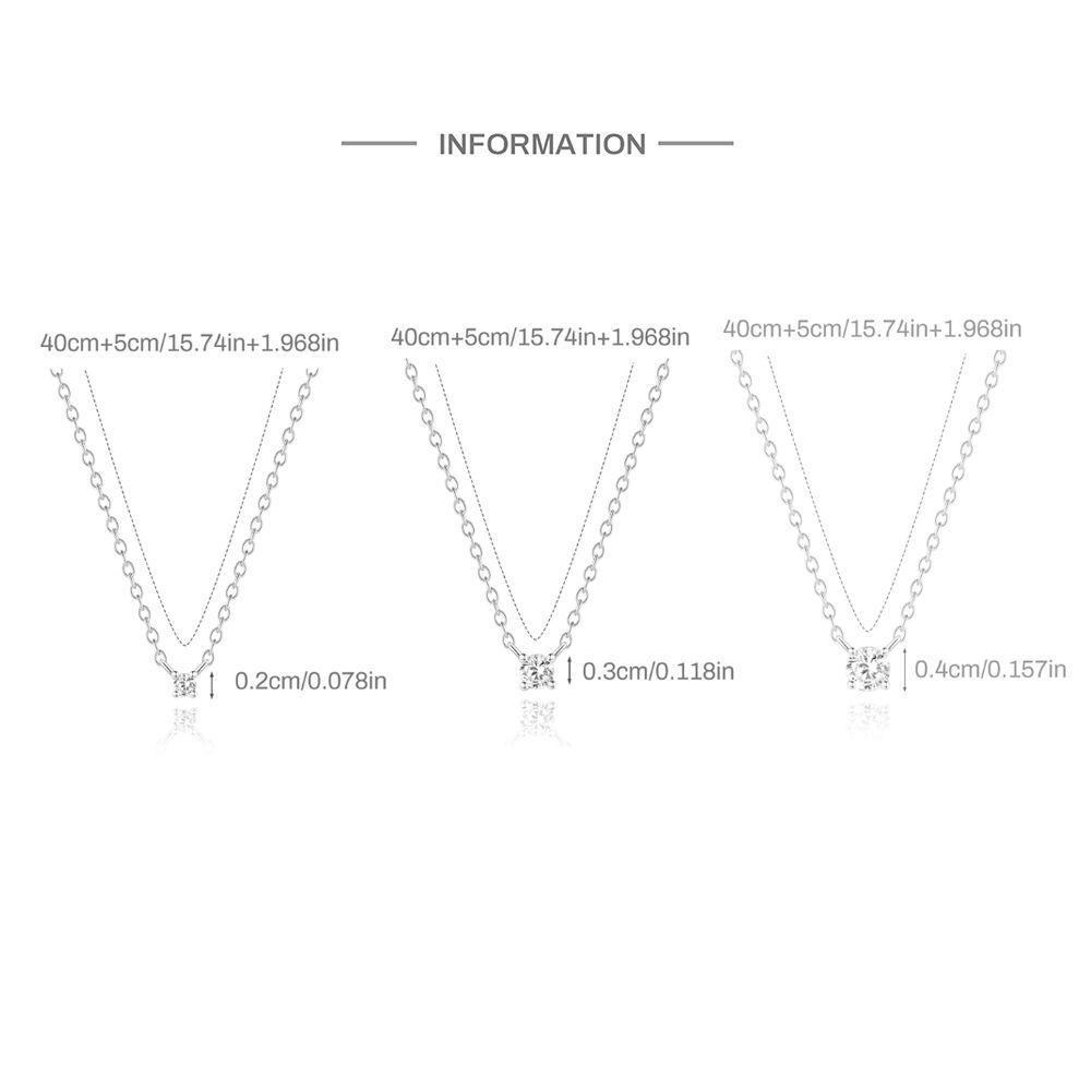 S925 Sterling Silver Solitaire Moissanite Necklace
