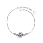 925 Sterling Silver Moissanite Sunflower Bracelet