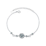 925 Sterling Silver Moissanite Round Star Bracelet