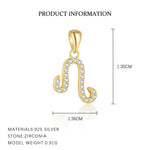 S925 Sterling Silver Zircon Zodiac Pendant