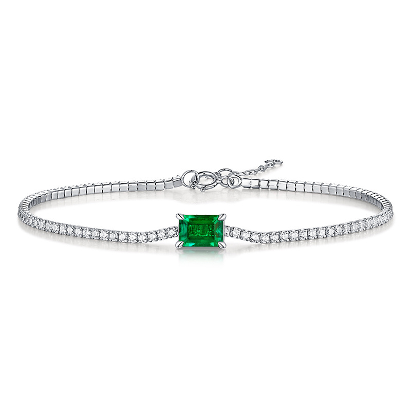 S925 Silver Aurora Moissanite Bracelet