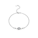 925 Sterling Silver Heart-Shaped Bull Head Moissanite Bracelet
