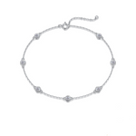 S925 Silver Moissanite Five-Flower Bracelet