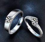 S925 Sterling Silver Moissanite Couple Rings