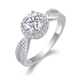 S925 Silver Moissanite Ring