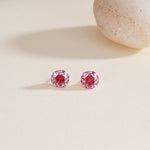 S925 Sterling Silver Octagonal Rose-Cut Zircon Stud Earrings