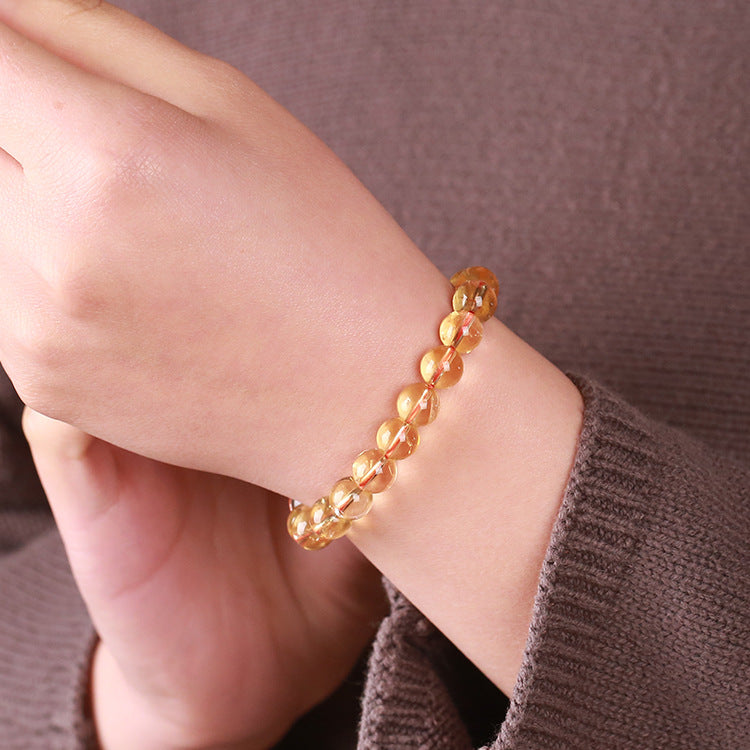 Natural Citrine Single-Strand Bracelet